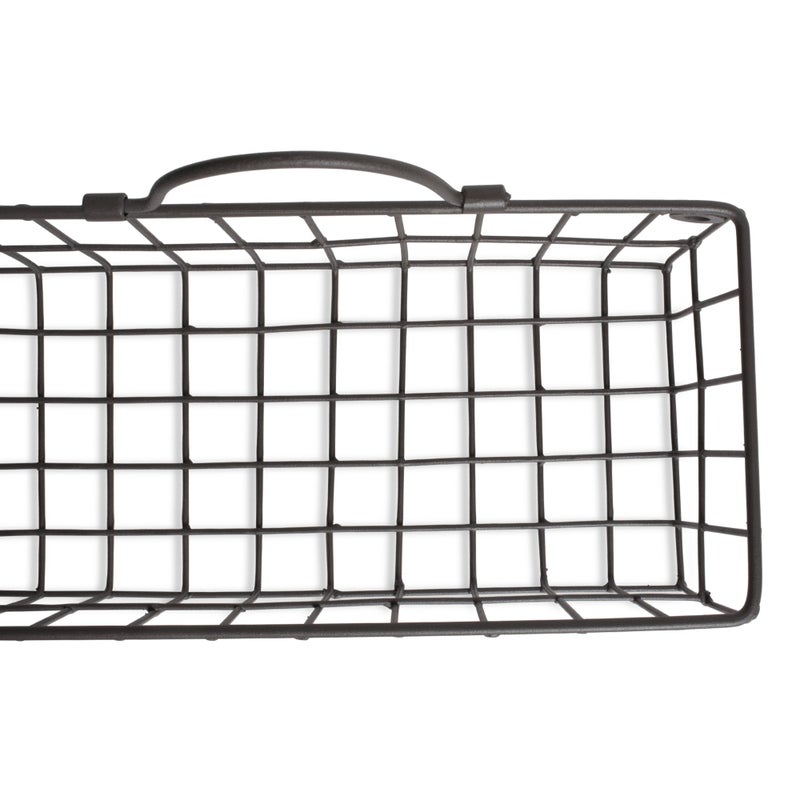DII Farmhouse Vintage DÃ©cor, Wire Wall Basket, Assorted, Gray, 2 Piece - Image 4